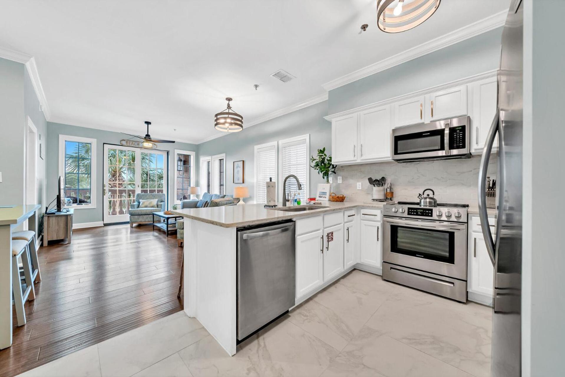 Stunning Village Condo, Overlooking 30a, Beautifully Decorated Recently Updated *