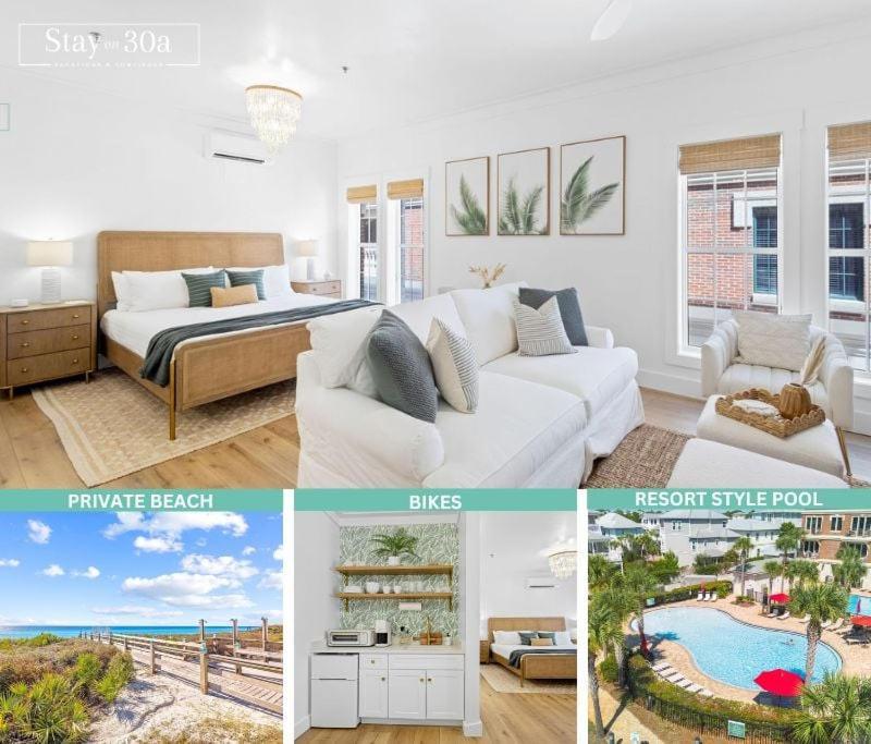 Palmetto Place By On 30a- Bikes, Private Access * Rosemary Beach